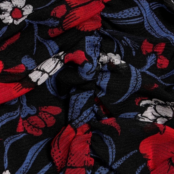 DVF Rochelle mesh floral dress size M - Picture 4 of 6